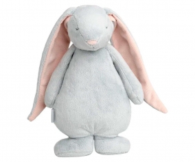 Peluche Luz-Sonido Conejo Moonie Gris Claro Personalizable