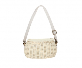 Cestino Rattan Mini Chari Chalk