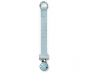 Attache-sucette avec clip en bois Aqua Turquoise