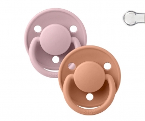 2 Succhietti BIBS De Lux Pink Plum/Peach Silicone