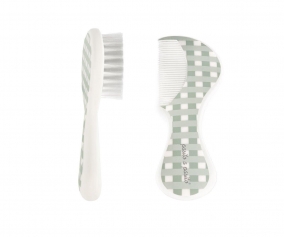 Set peigne et brosse pour bb Green Square