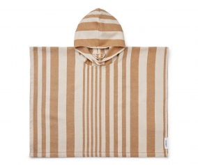 Poncho Roomie Stripe Golden Caramel/Sandy