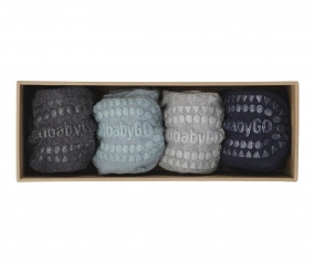 Chaussettes Combo Box Semelle Antidrapante Dusty Blue