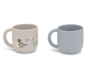 2 Tazas de Silicona Dino