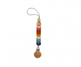 Porte-sucette en silicone Chevron Rainbow