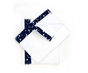 Personalised Star Navy Nursery Towel