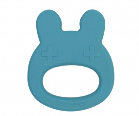 Anneau de dentition en silicone lapin bleu crpuscule