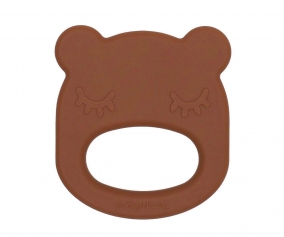 Anneau de dentition ours en silicone Chocolat Brown