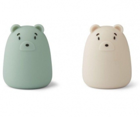 2 Luces de Noche Callie Bear Peppermint/Sandy