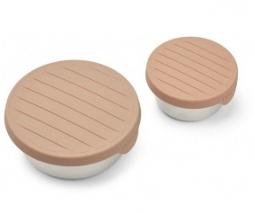 2 Cajas Almuerzo Acero Fiby Tuscany Rose/Pale Tuscany