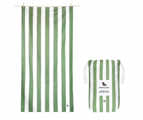 Large Microfiber Beach Towel Cabana Khaki Personalised