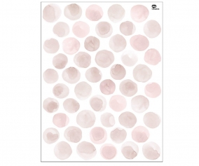 	Adesivi Murali Watercolor Dots Pink