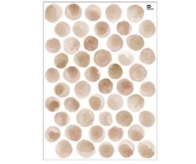 Adesivi Murali Watercolor Dots Brown