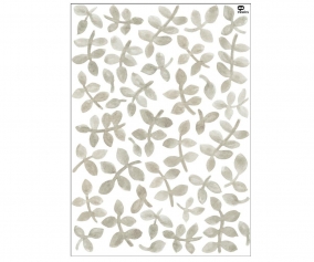 Adhesivos Pared Hojas Gris