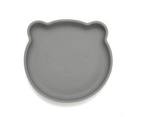 Prato com ventosa Bear Pewter Green