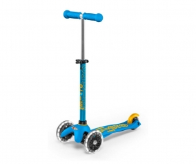 Patinete Mini Micro Deluxe Azul Ocano Luces LED