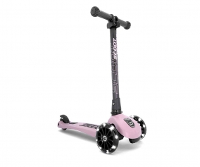 Patinete Highwaykick Three Rosa con Luces Led