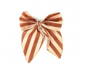 Clip del Pelo con Lazo Mediano Stripes Sunset+Tierra