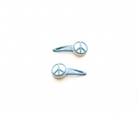 2 Clips de Pelo Peace Sign