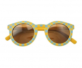 Occhiali da Sole Polarizzati Flessibili Child Checks Laguna/Wheat