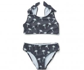 Bikini Bow Palms/Dark Blue