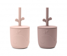 2 Bicchieri con Cannuccia  Peekaboo Wally Powder