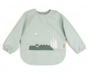 Babero con Mangas Croco Green 6-18m Personalizable