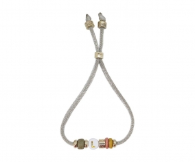 Pulsera Elstica 1 Inicial Beige