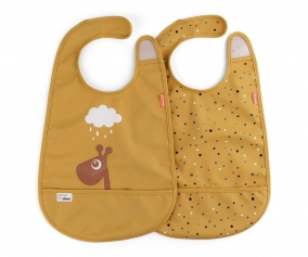 2 Baberos Deer Raffi Mustard