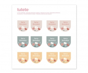 12 Etichette Adesive Scarpe Little Garden