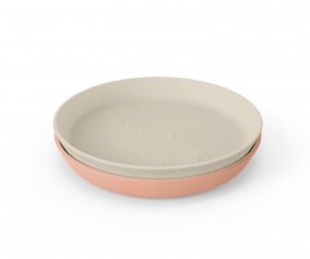 2 Platos Kiddish Elphee Sand/Coral