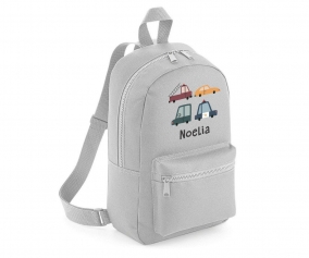 Mochila Mini Fashion Gris Personalizada Vintage Cars