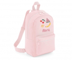 Mochila Mini Fashion Rosa Personalizada Fruits