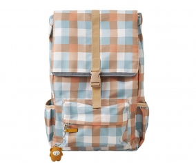 Mochila Escolar Grande  Cottage Blue Checks