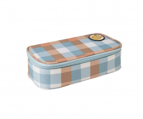 Astuccio Rettangolare Cottage Blue Checks