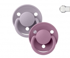 2 Chupetes BIBS De Lux Fossil Grey/Mauve