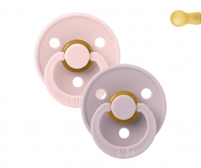 2 Chupetes BIBS Colour Round Blossom/Dusky Lilac