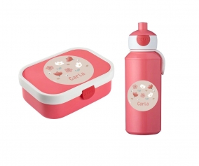 Pack de Almuerzo Campus Rosa Little Garden Personalizado