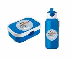Pack de Almuerzo Campus Azul Skater Dog Personalizado