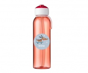 Borraccia Campus Flip-Up Red 500ml + Etichetta Skater Dog Personalizzata