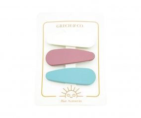 Clips para Pelo Snap Dove White/Mauve Rose/Sky Blue