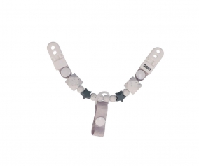 Chupetero Broche Silicona Gris