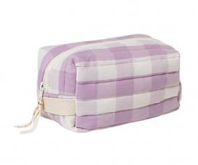 Trousse de toilette matelasse Lilac Checks