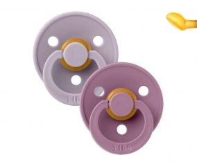 2 Sucettes BIBS Colour anatomique gris/mauve