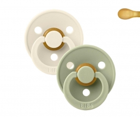 2 Chupetes BIBS Colour Simtrica Ivory/Sage