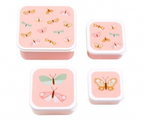 4 Cajitas Almuerzo y Snacks Mariposas