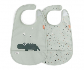 2 Bibs Deer Croco Green