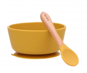Bol con Ventosa + Cuchara Mostaza