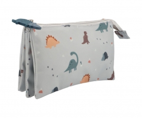 Trousse  3 Compartiments Dinos World Personnalisable