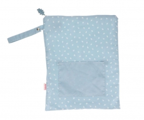 Bolsa Impermeable Grande Leaves Blue Personalizable